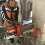 Perforación en columnas para integración de tensores